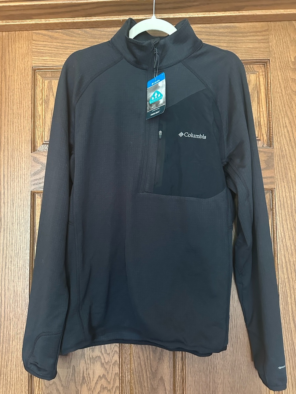 NWT Columbia Men's Black Half-Zip Pullover Sweater
